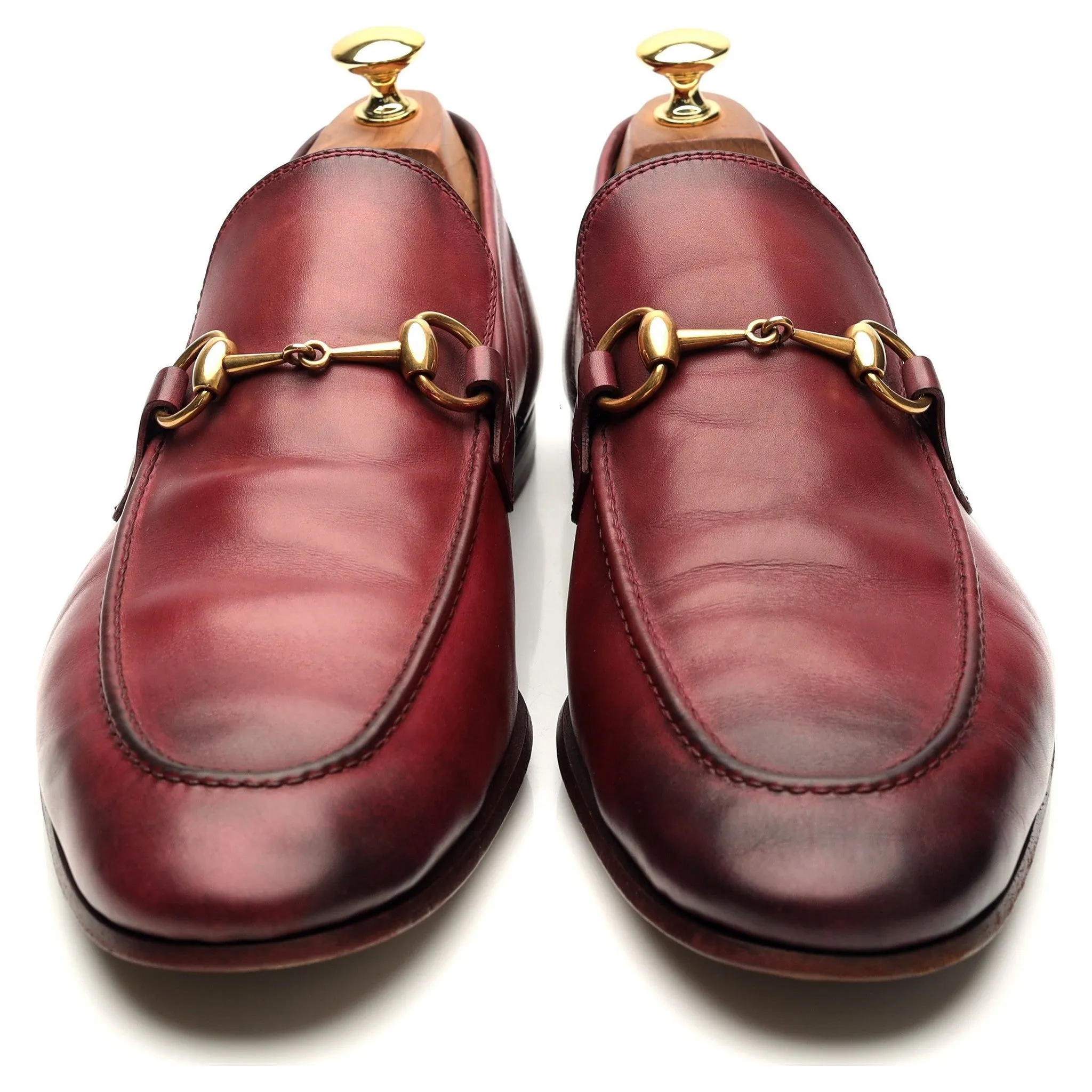 'Jordaan' Burgundy Leather Horsebit Loafer UK 10