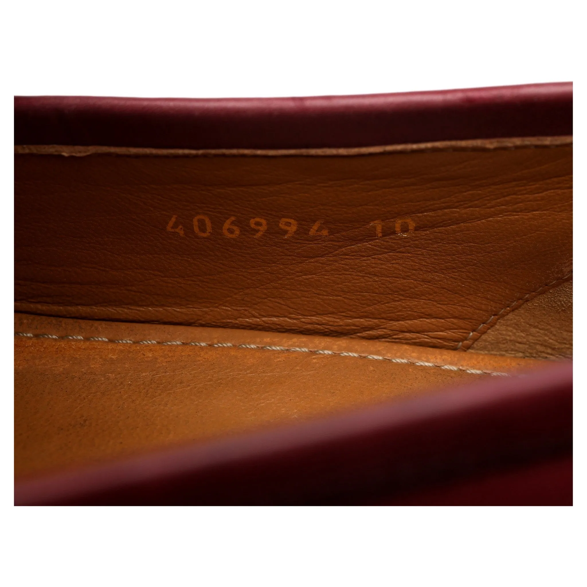 'Jordaan' Burgundy Leather Horsebit Loafer UK 10