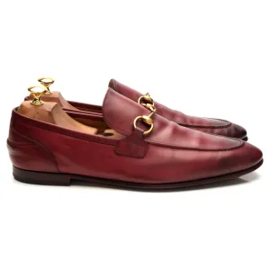 'Jordaan' Burgundy Leather Horsebit Loafer UK 10
