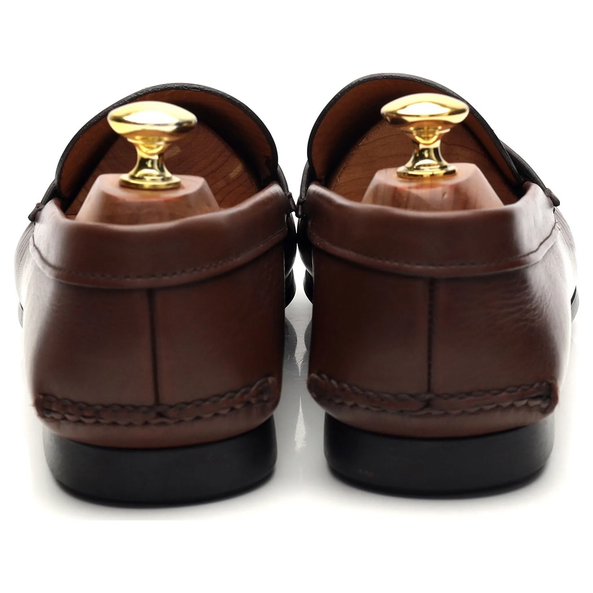 'Karl' Brown Leather Loafers UK 7.5