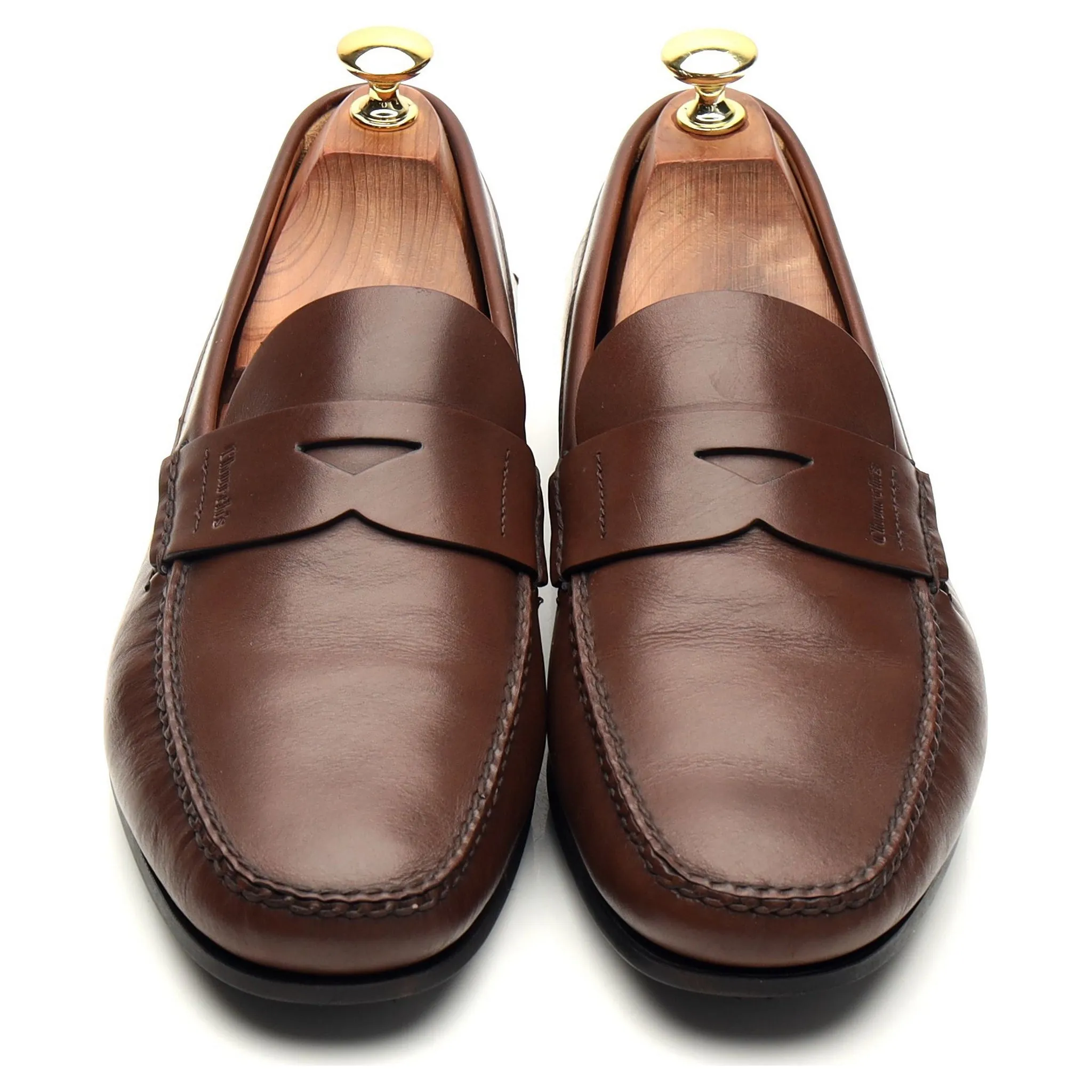 'Karl' Brown Leather Loafers UK 7.5