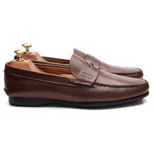 'Karl' Brown Leather Loafers UK 7.5
