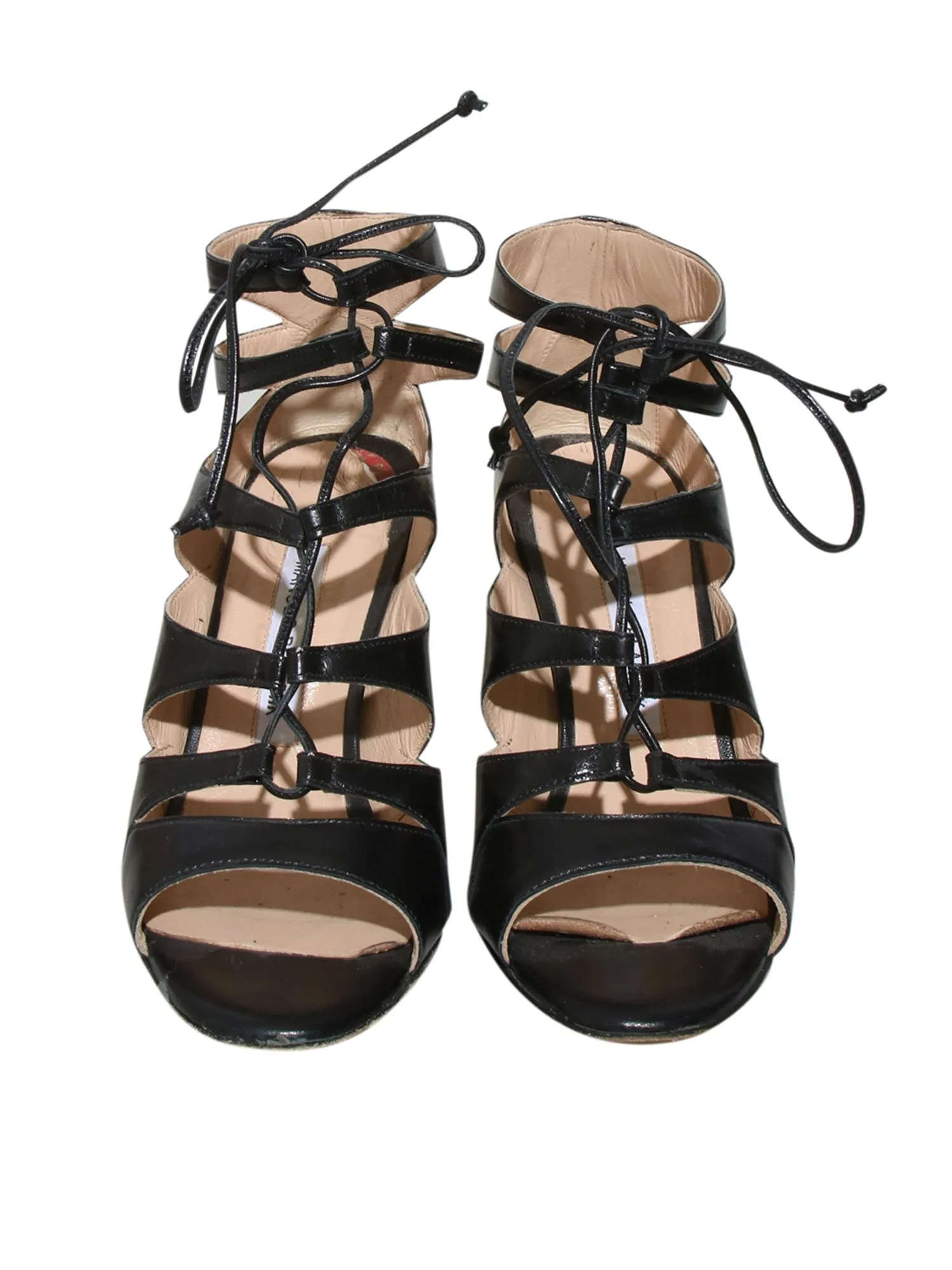 Lace Up Leather Sandals
