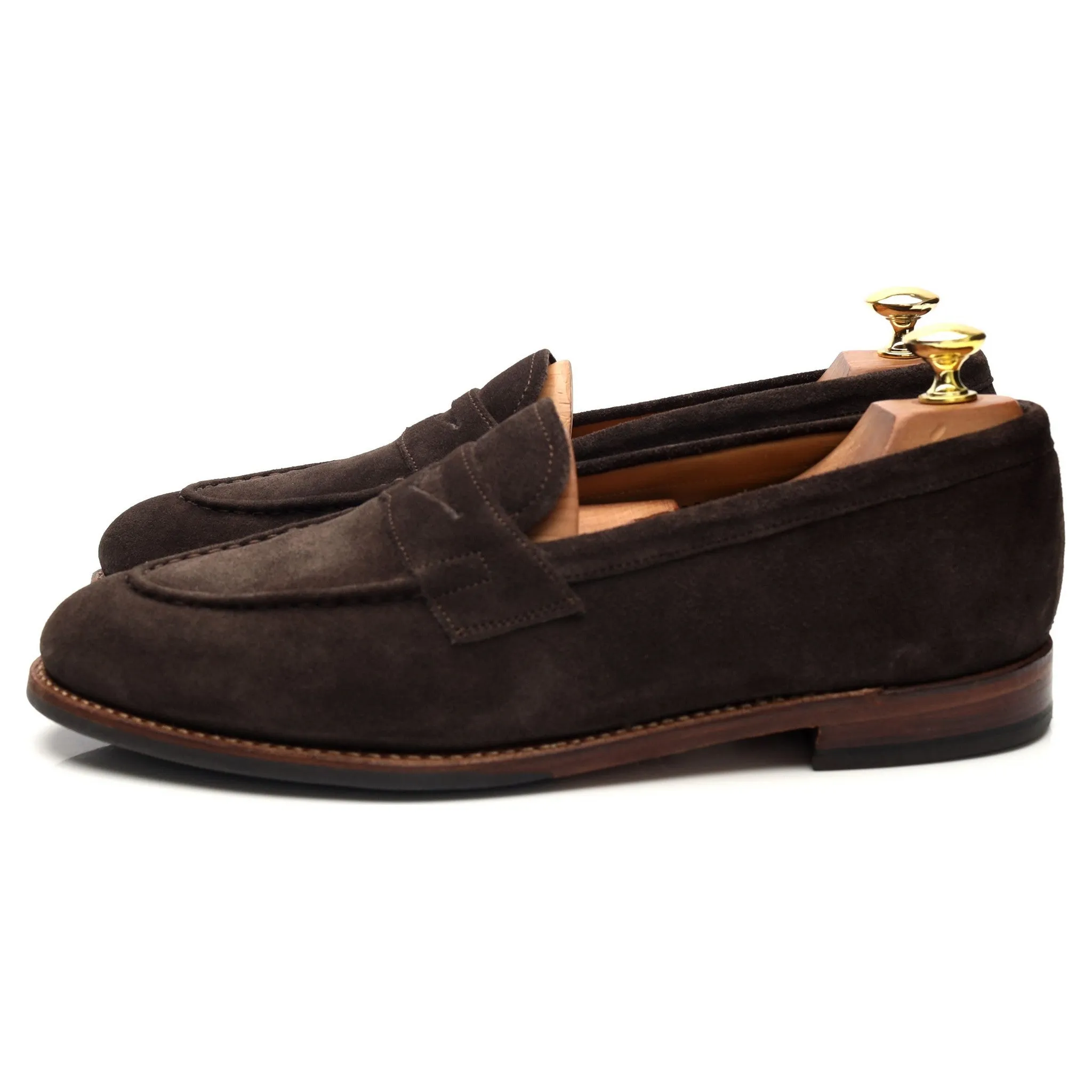 'Lloyd' Dark Brown Suede Loafers UK 8 E