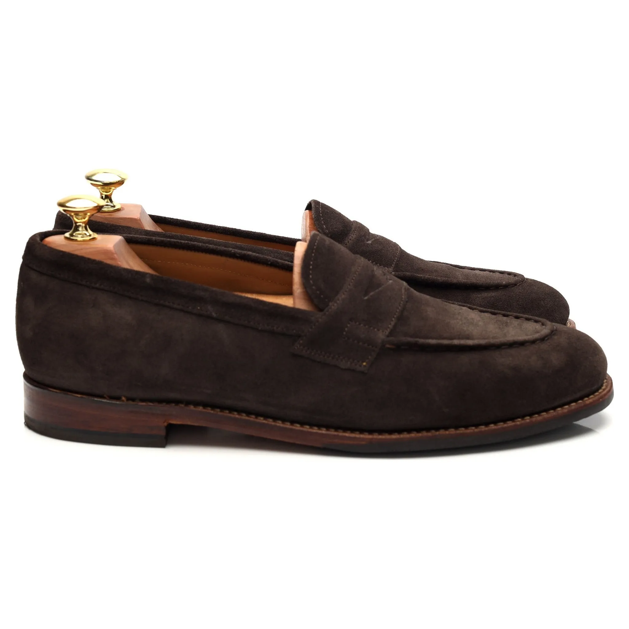 'Lloyd' Dark Brown Suede Loafers UK 8 E