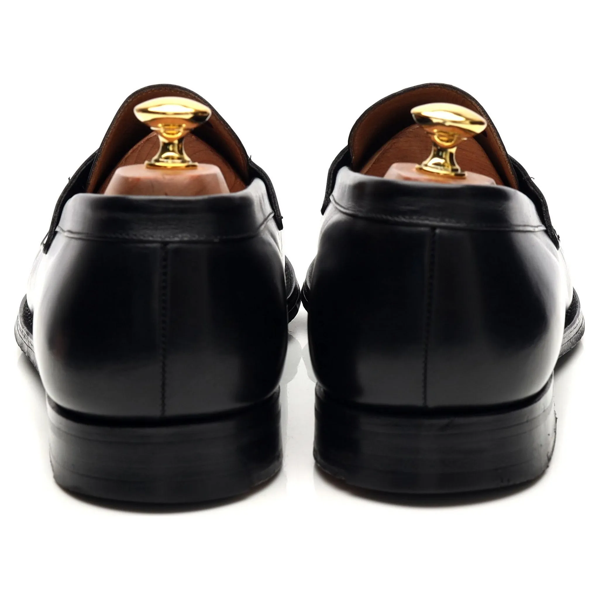 'Manby' Black Leather Loafers UK 10 F