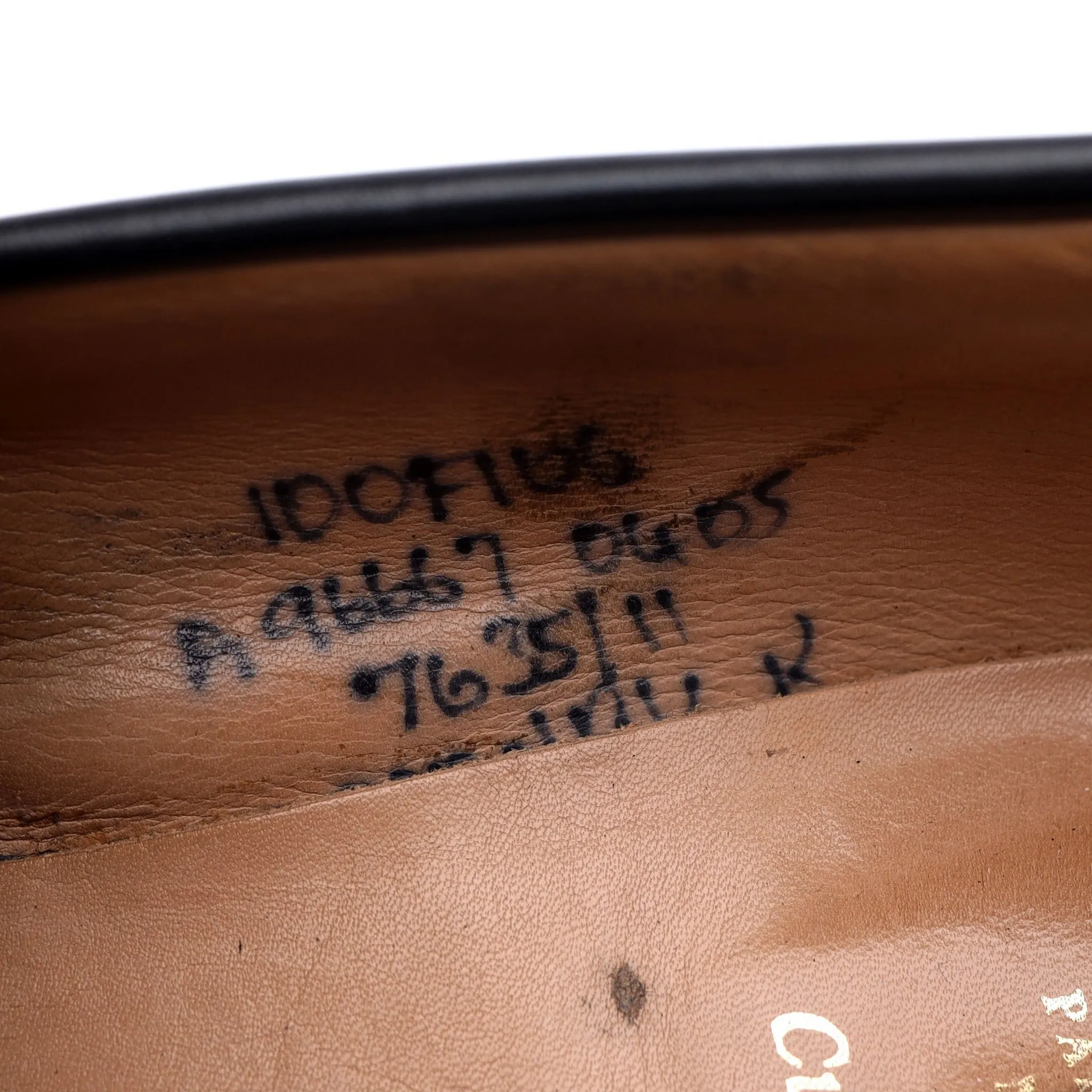 'Manby' Black Leather Loafers UK 10 F