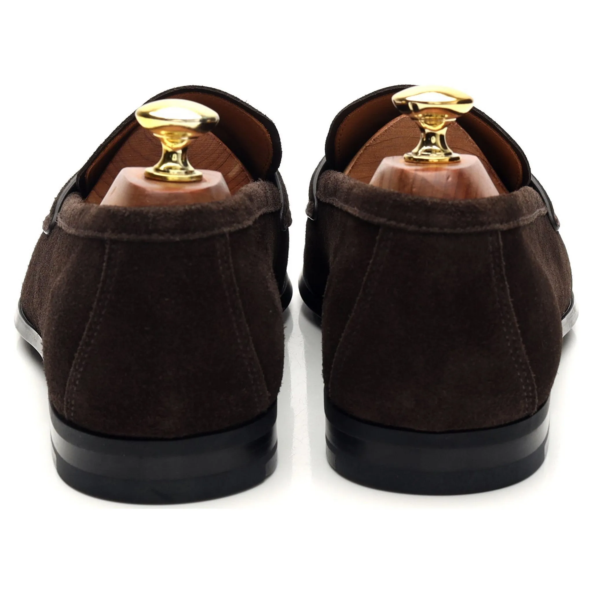 'Milton' Dark Brown Suede Loafers UK 8 F