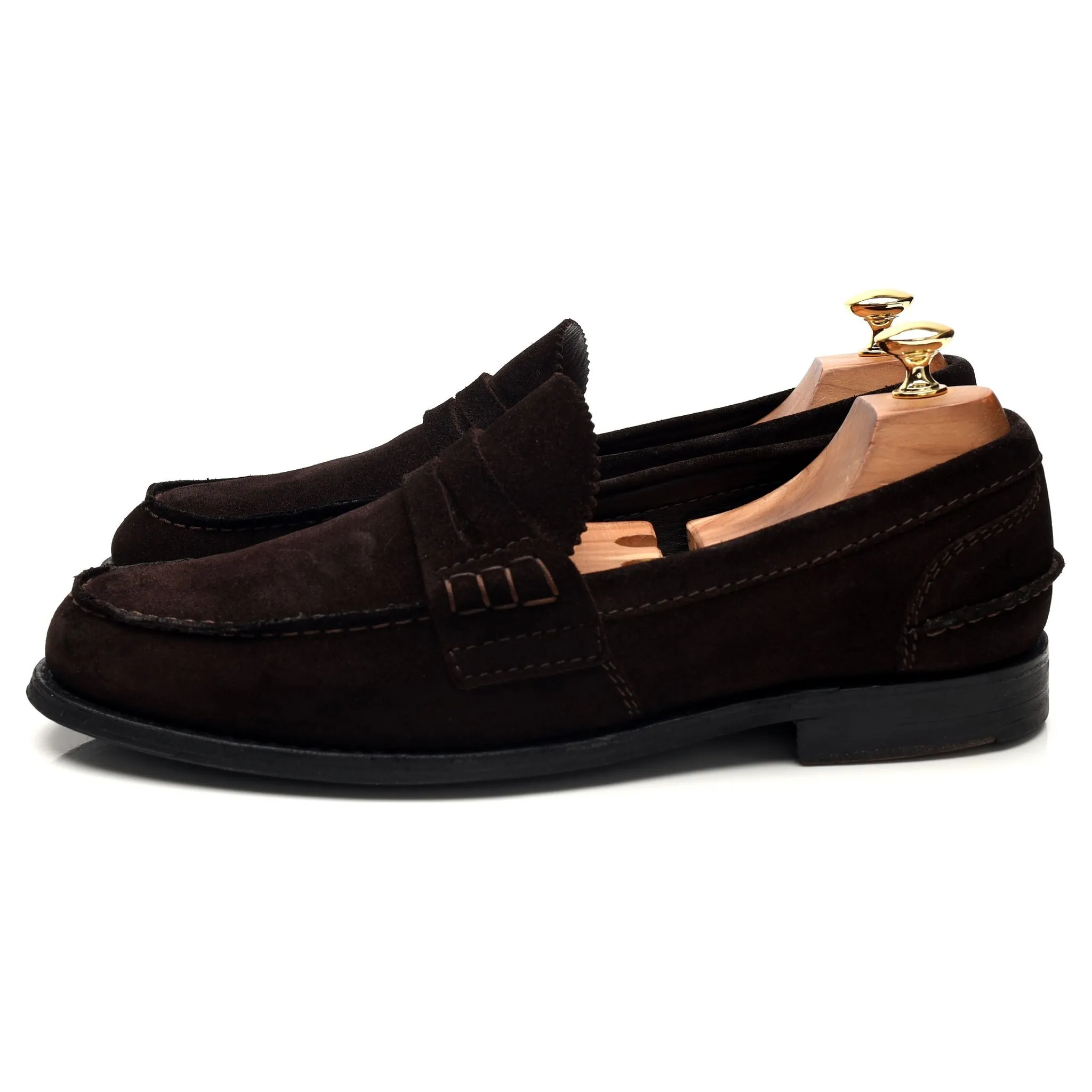 'Pembrey' Dark Brown Suede Loafers UK 10 G