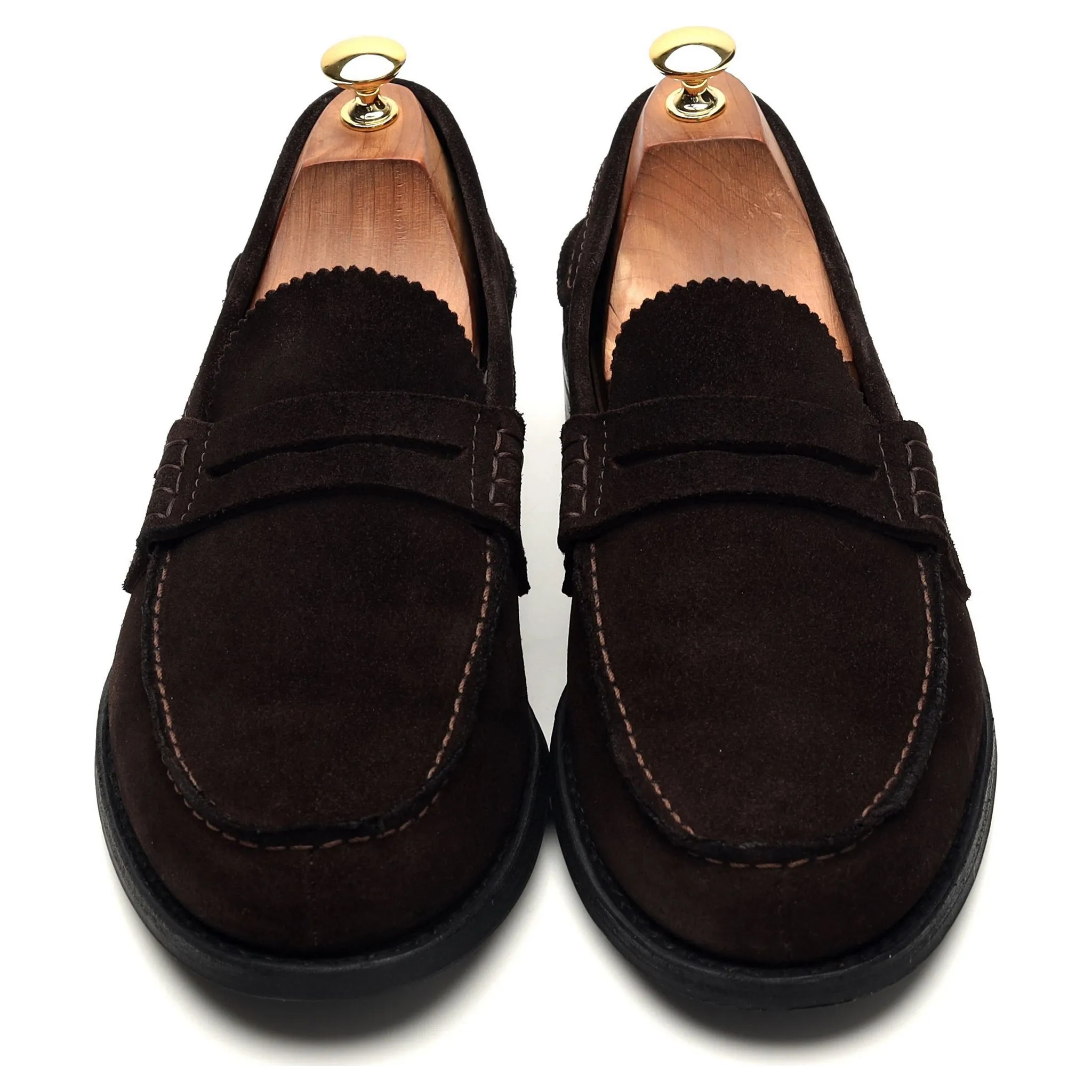 'Pembrey' Dark Brown Suede Loafers UK 10 G