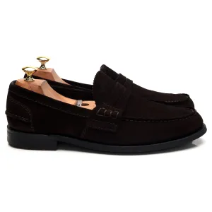 'Pembrey' Dark Brown Suede Loafers UK 10 G