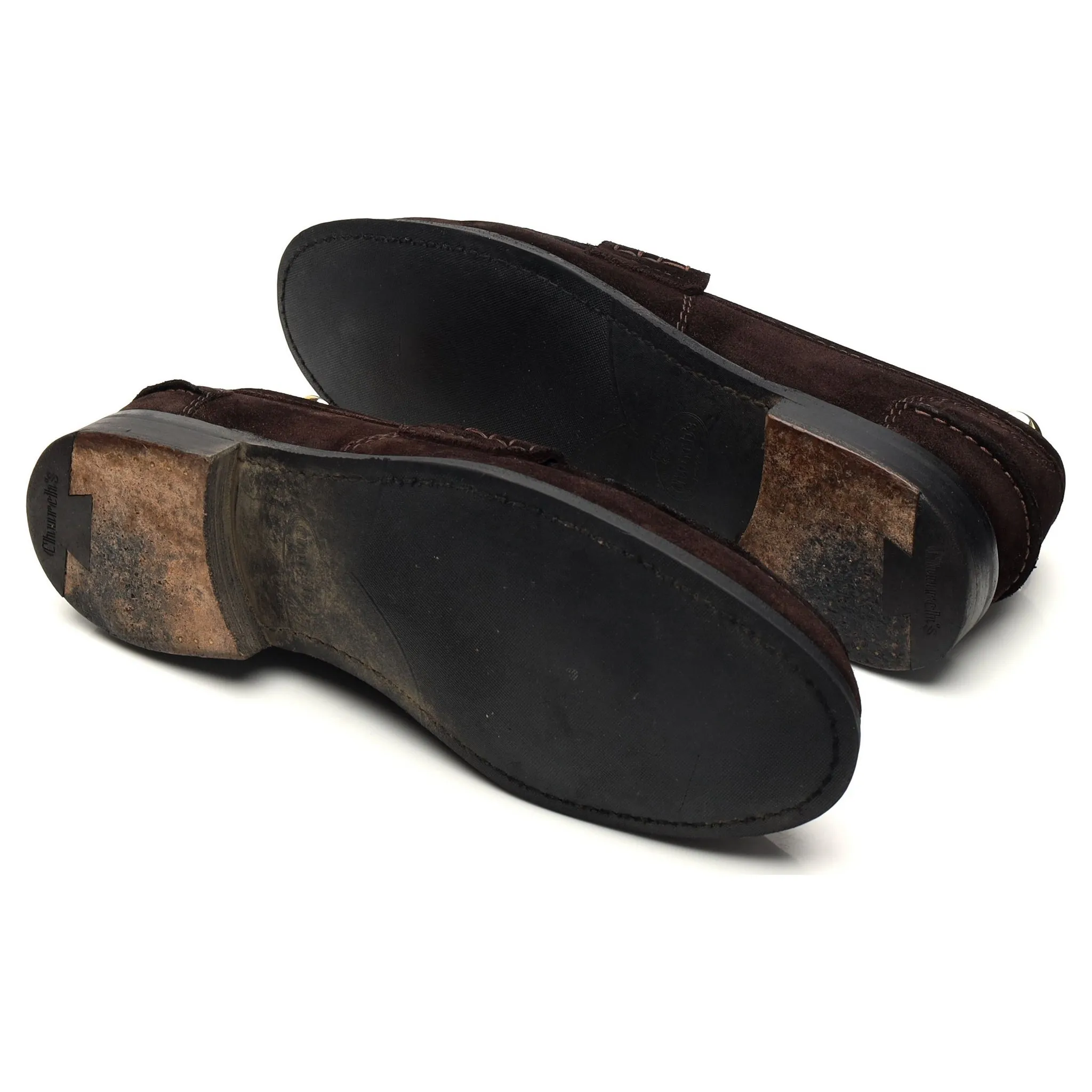 'Pembrey' Dark Brown Suede Loafers UK 10 G