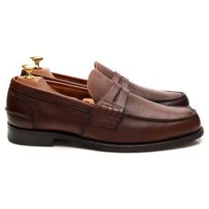 'Priory' Brown Grain Leather Loafers UK 9 G