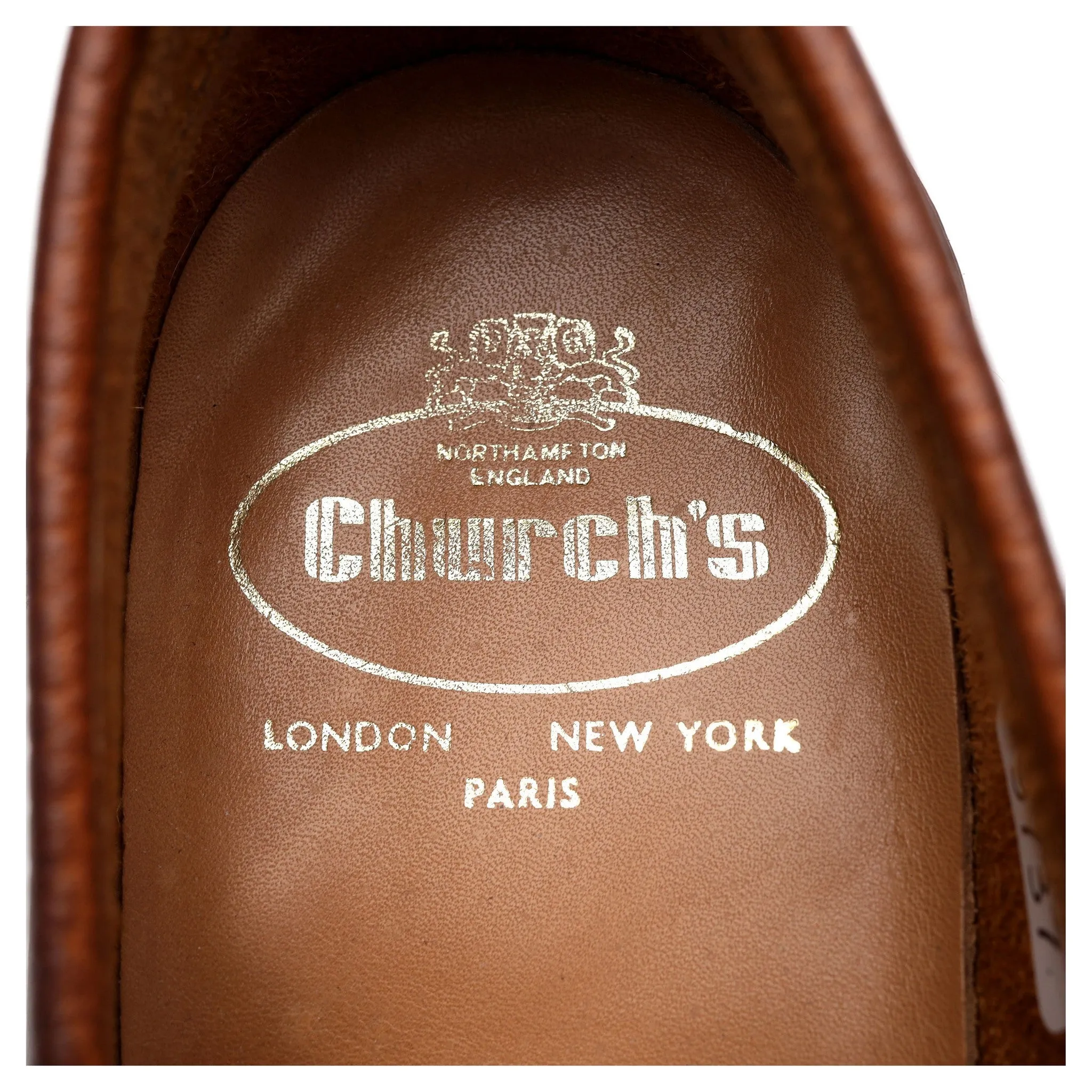 'Priory' Brown Grain Leather Loafers UK 9 G