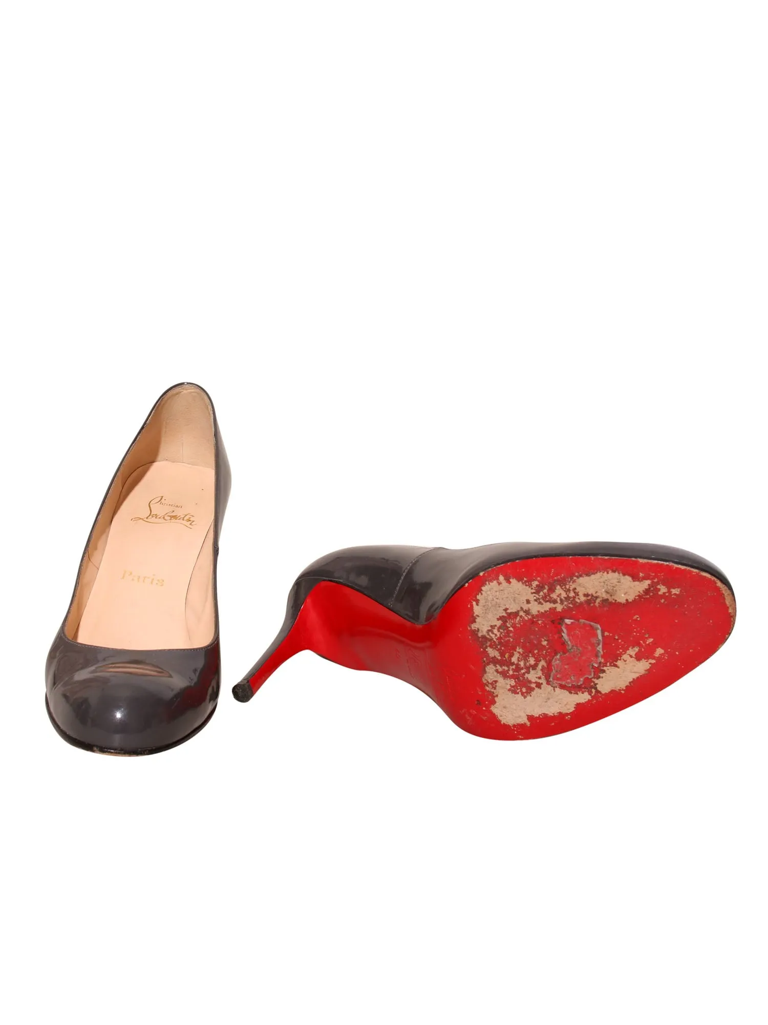 Round Toe Patent Leather Pumps