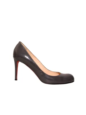 Round Toe Patent Leather Pumps
