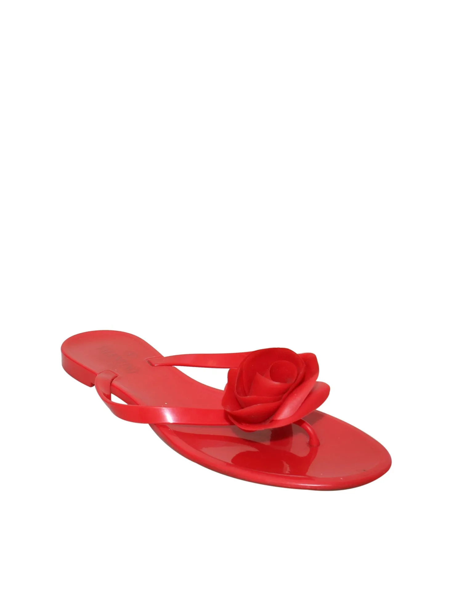 Rubber Flower Flat Sandals