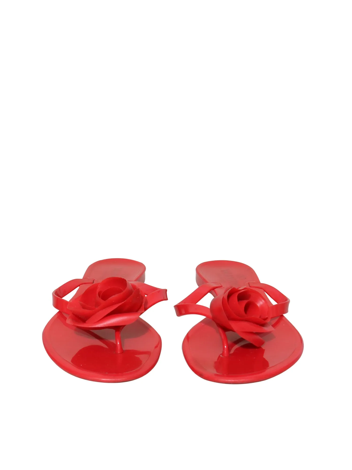 Rubber Flower Flat Sandals
