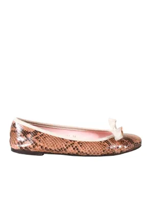 Snakeskin Ballerina Flats