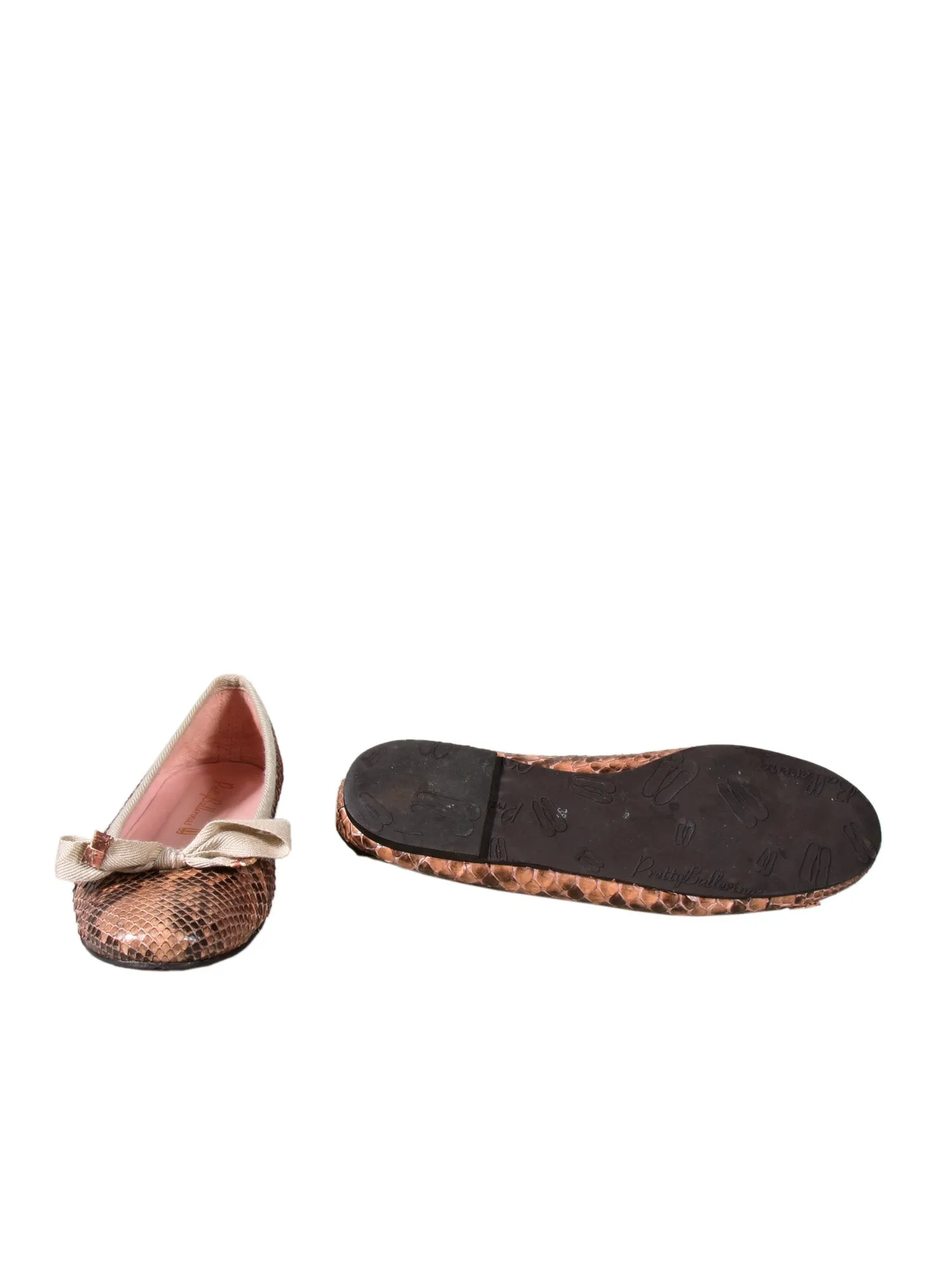 Snakeskin Ballerina Flats