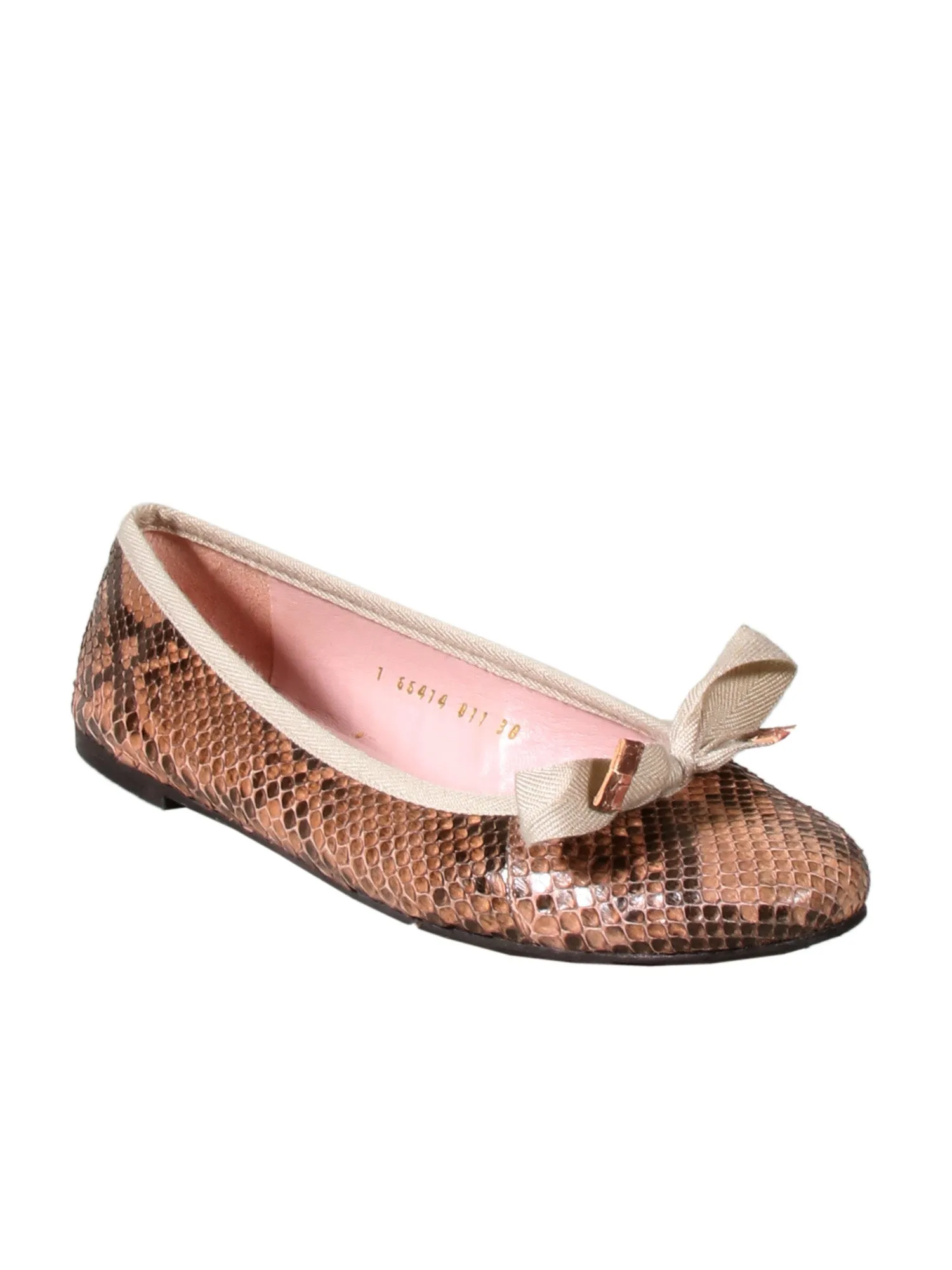 Snakeskin Ballerina Flats