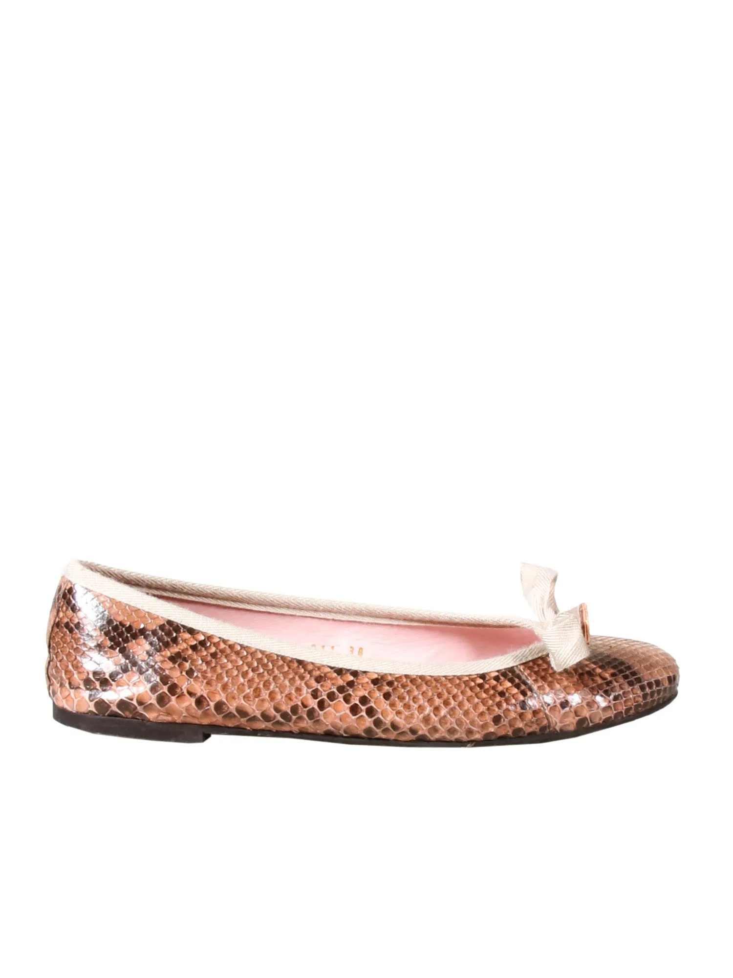 Snakeskin Ballerina Flats