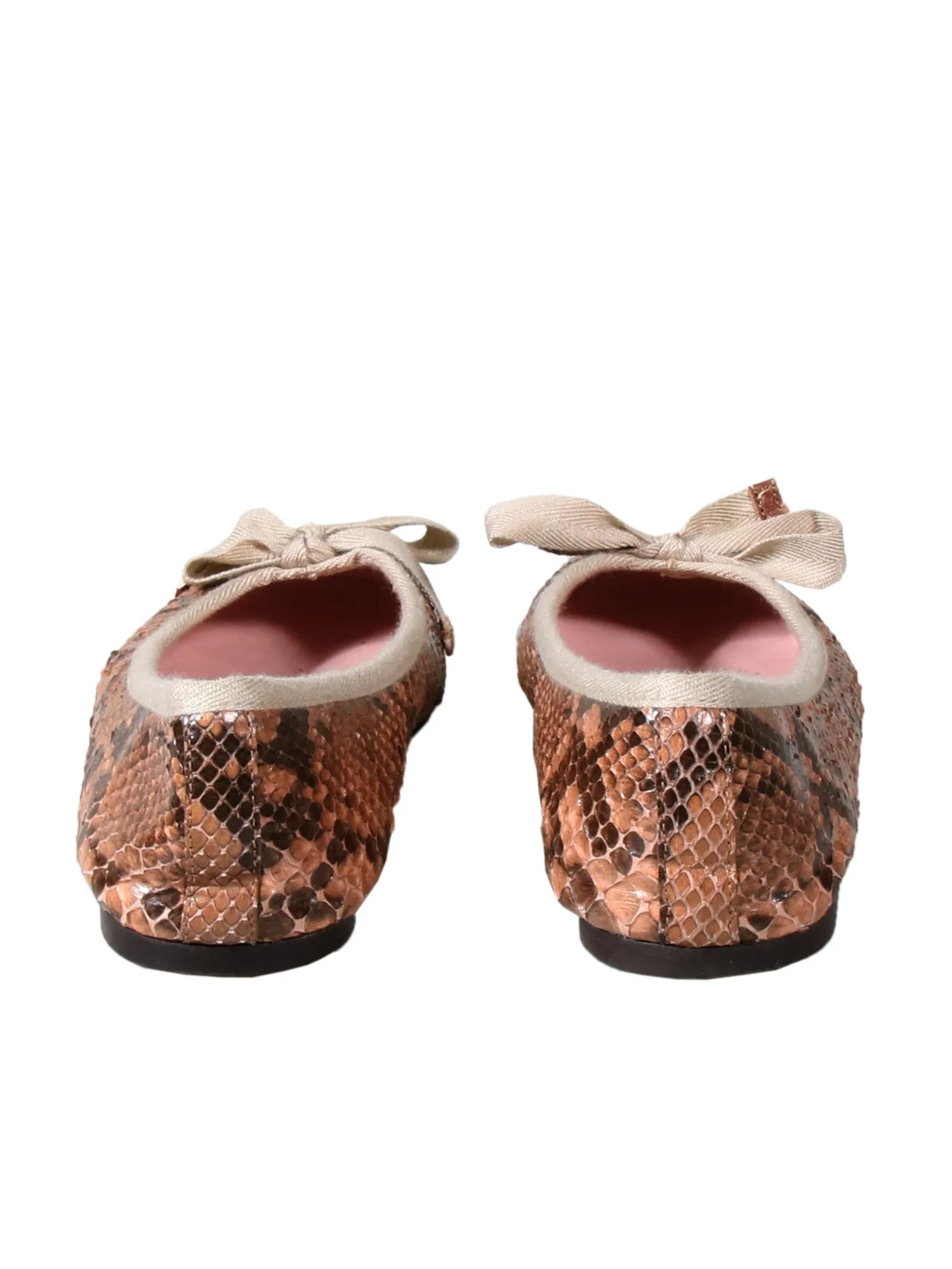 Snakeskin Ballerina Flats
