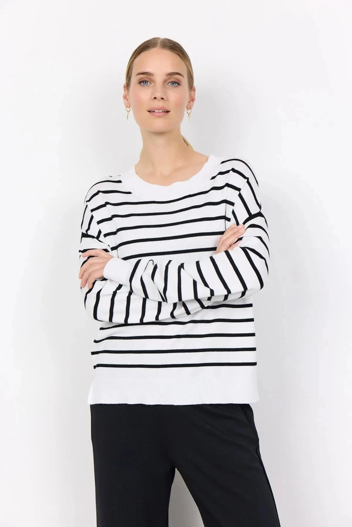 Soya Concept Dollie Striped Pull-on Sweater - 33604