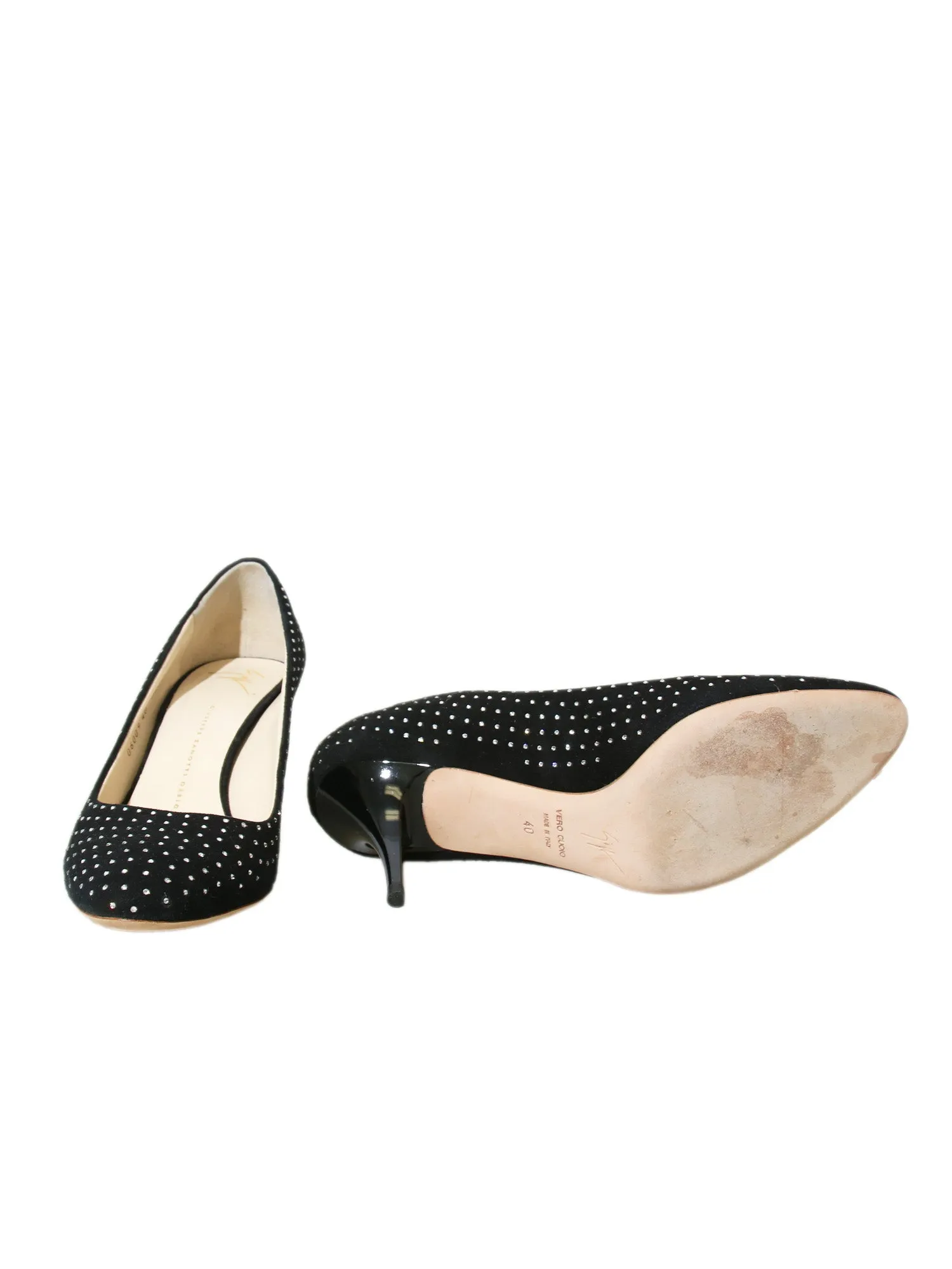 Studded Suede Pumps