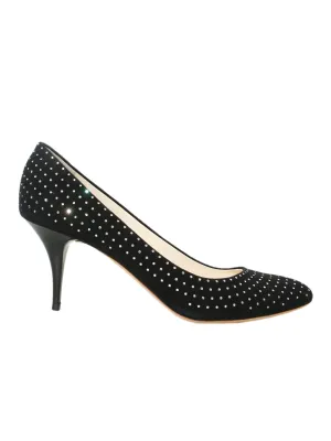 Studded Suede Pumps