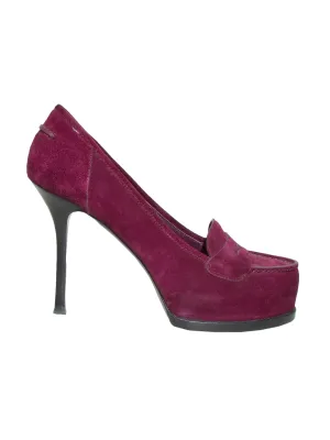 Suede Loafer Pumps