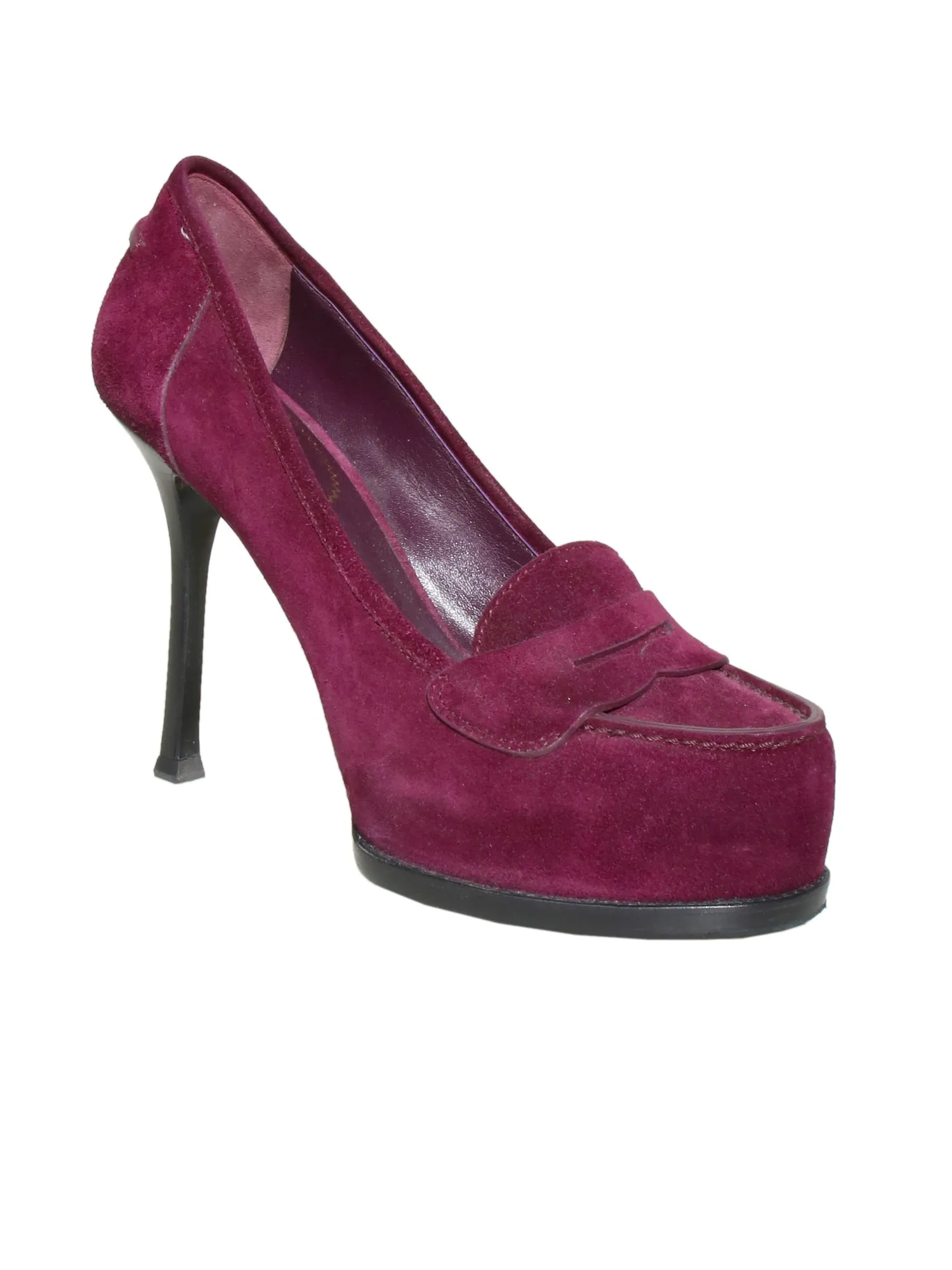 Suede Loafer Pumps