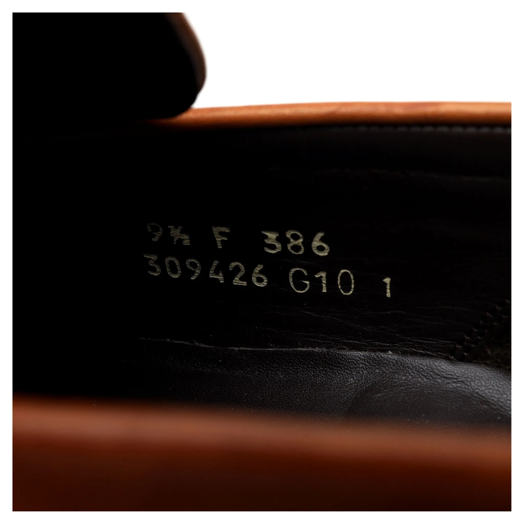 'Warner' Tan Brown Leather Loafers UK 9.5 F