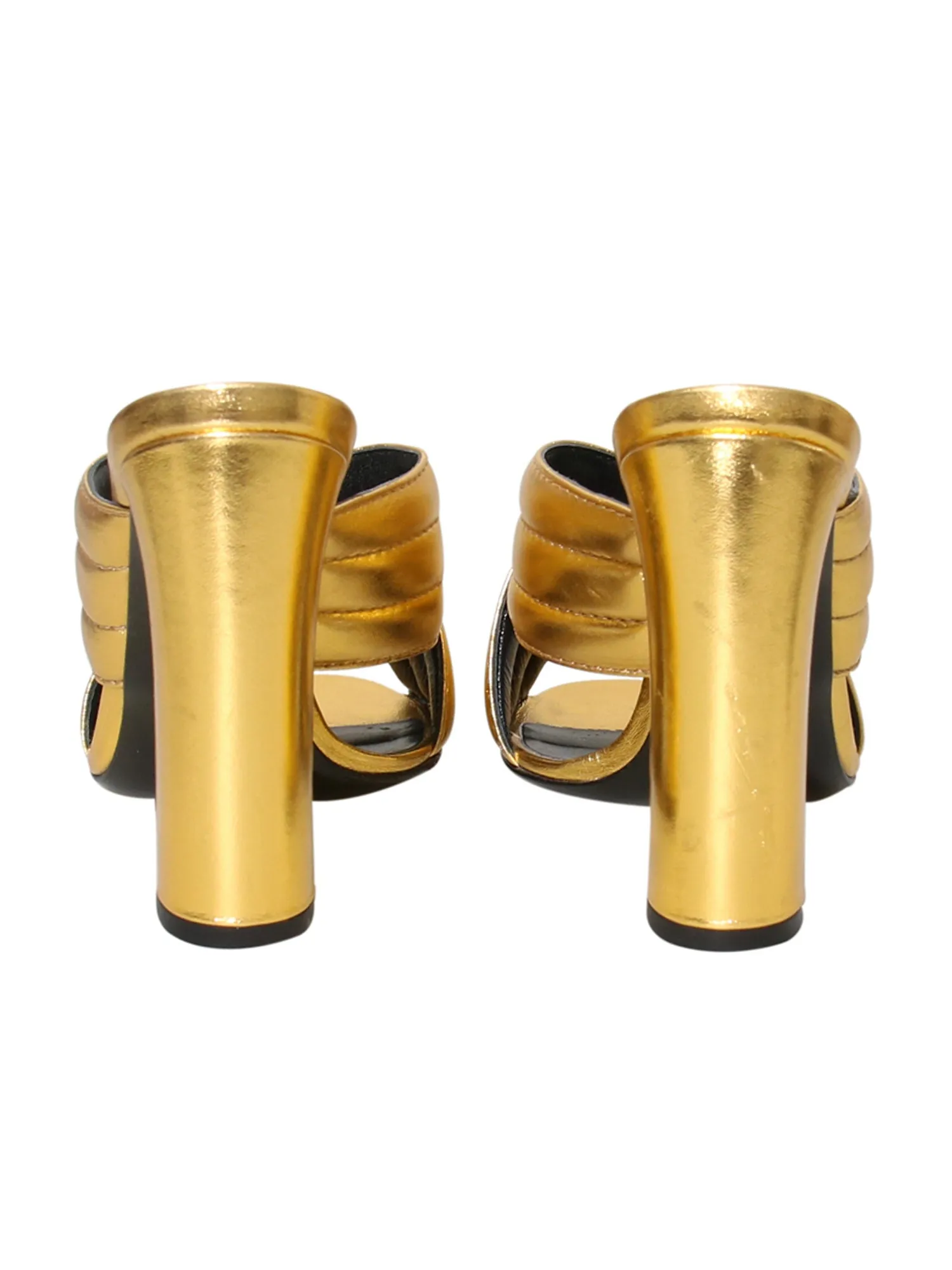 Webby Metallic Leather Sandals