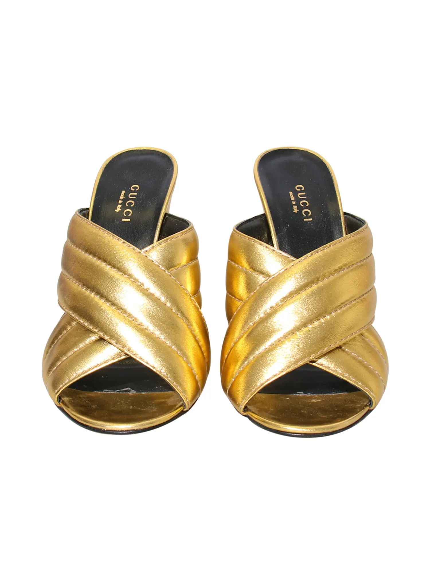 Webby Metallic Leather Sandals
